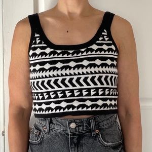 Urban Outfitters | Ecote | Geo Patterned Crop Top